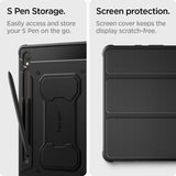 Противоударен Калъф за Samsung Tab S9, Spigen Rugged Armor Pro Case, Черен (7)