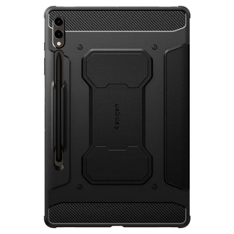 Противоударен Калъф за Samsung Tab S10 Plus/ S9 Plus 12.4", Spigen Rugged Armor Pro Case, Черен (3)
