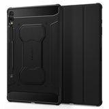 Противоударен Калъф за Samsung Tab S10 Plus/ S9 Plus 12.4", Spigen Rugged Armor Pro Case, Черен (2)