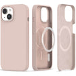 Magsafe Калъф за iPhone 15, Tech-Protect Silicone Case, Розов