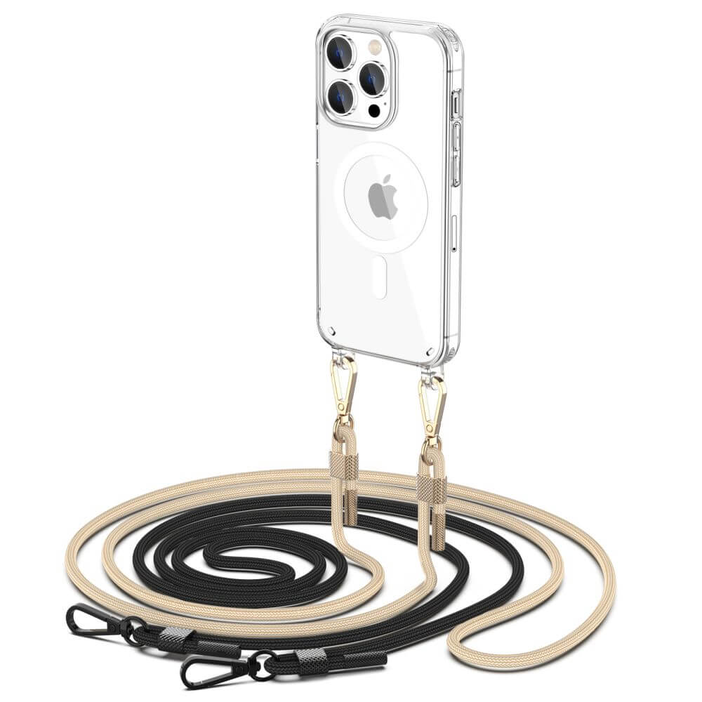Magsafe Калъф с Връзка за iPhone 15 Pro, Tech-Protect FlexAir Chain Case, Прозрачен