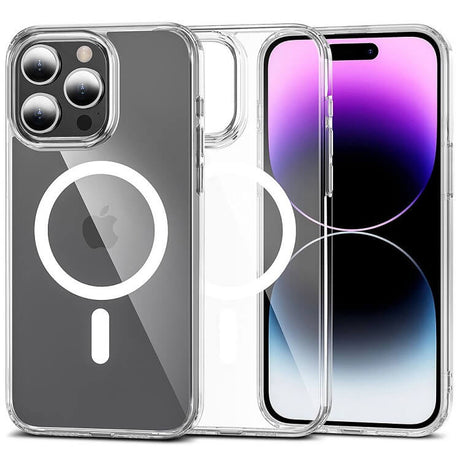 Magsafe Калъф за iPhone 15 Pro Max, Tech-Protect Hybrid FlexAir Clear Case, Прозрачен