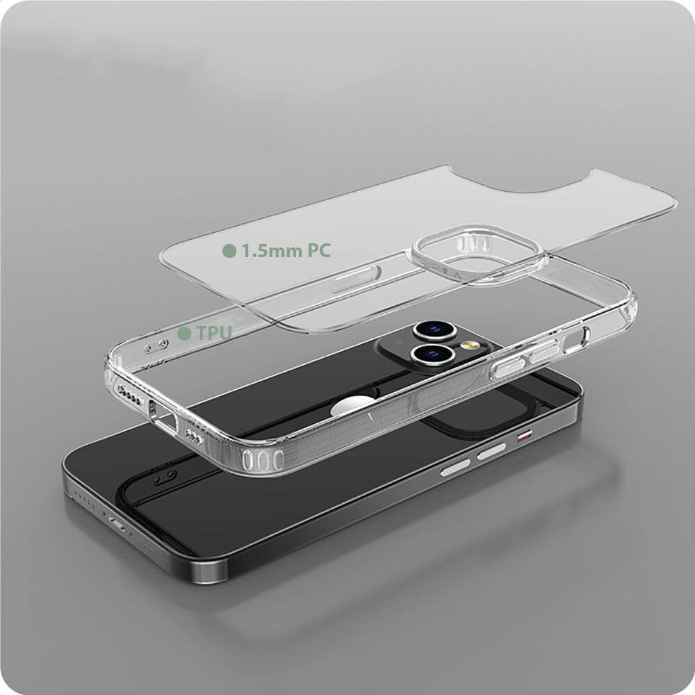 Калъф за iPhone 15 Pro, Tech-Protect FlexAir Hybrid Clear Case, Прозрачен (5)