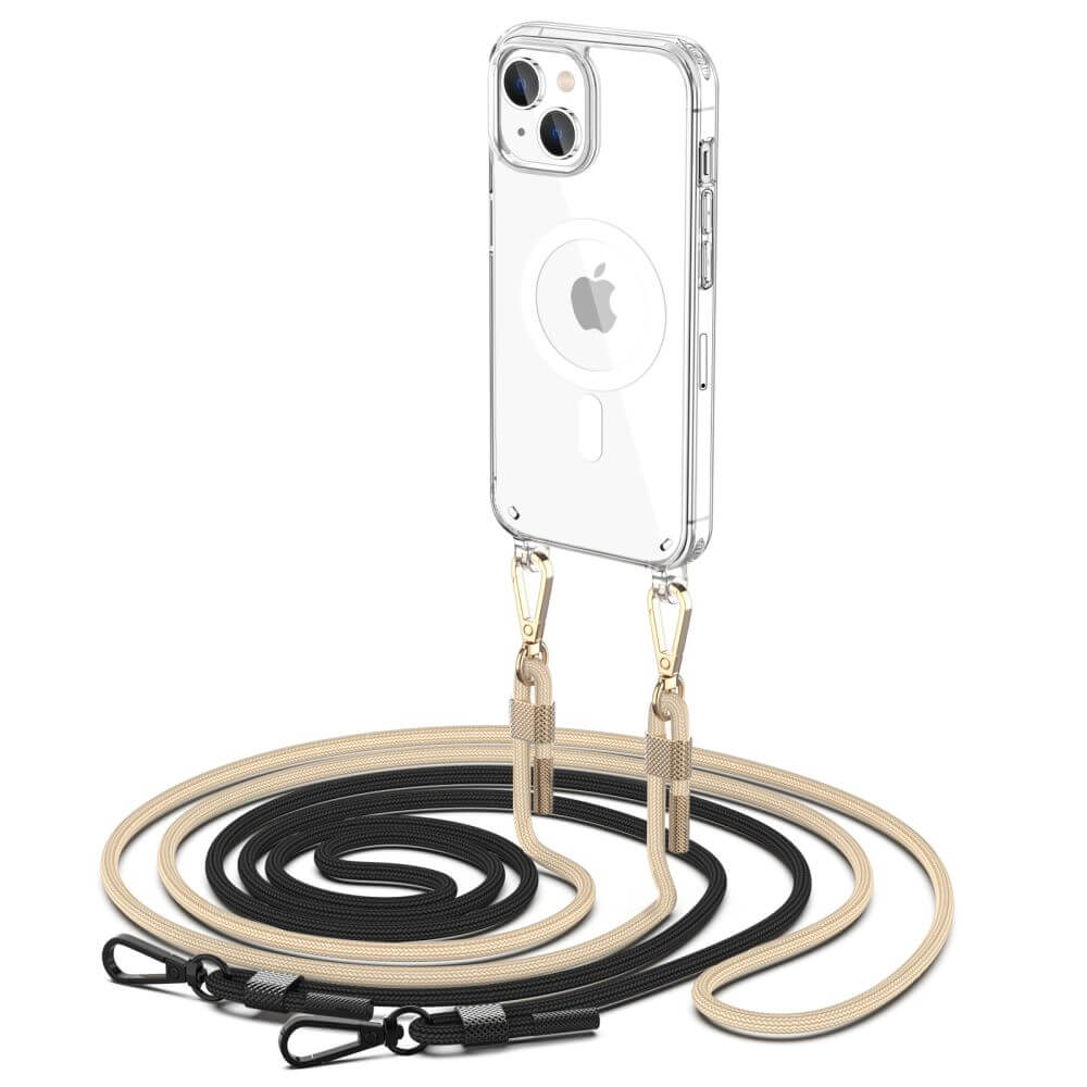 Magsafe Калъф с Връзка за iPhone 15, Tech-Protect FlexAir Chain Case, Прозрачен