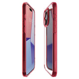 Противоударен Калъф за iPhone 15 Pro, Spigen Ultra Hybrid Case, Червен (6)