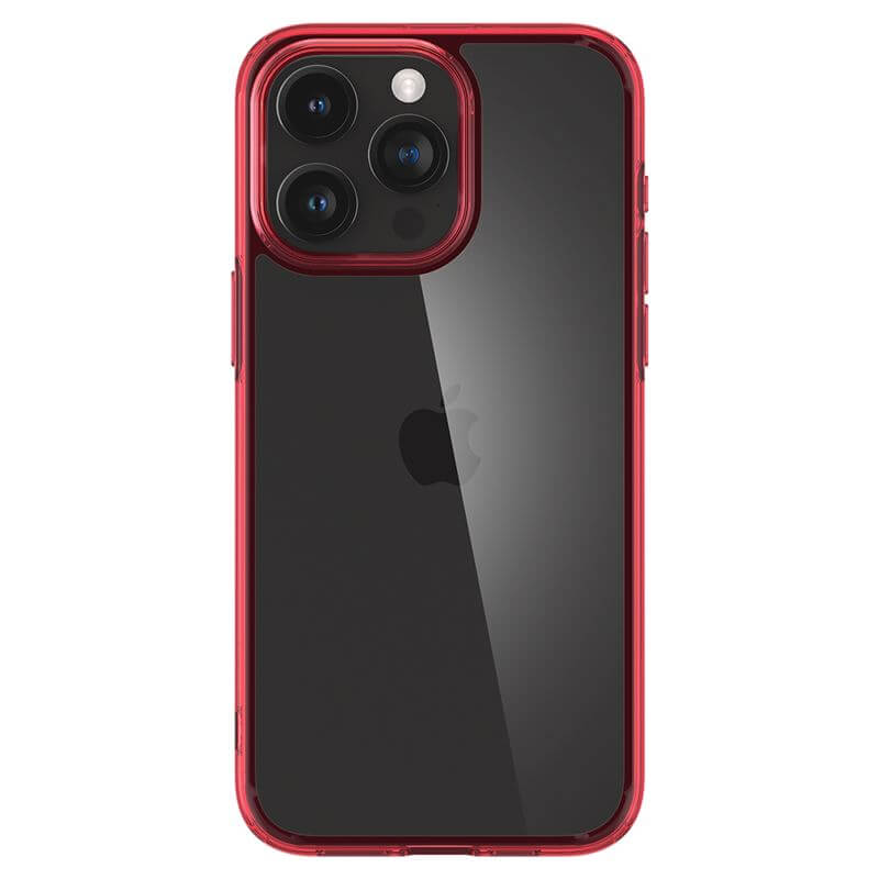 Противоударен Калъф за iPhone 15 Pro, Spigen Ultra Hybrid Case, Червен (2)