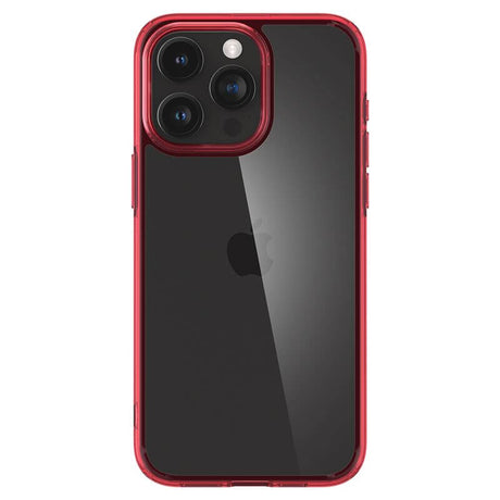 Противоударен Калъф за iPhone 15 Pro, Spigen Ultra Hybrid Case, Червен (2)