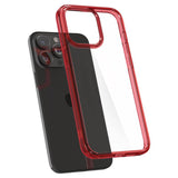 Противоударен Калъф за iPhone 15 Pro, Spigen Ultra Hybrid Case, Червен (4)