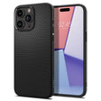 Противоударен Калъф за iPhone 15 Pro Max, Spigen Liquid Air Case, Черен