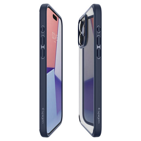 Противоударен Калъф за iPhone 15 Pro, Spigen Ultra Hybrid Case, Син (6)