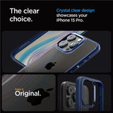Противоударен Калъф за iPhone 15 Pro, Spigen Ultra Hybrid Case, Син (8)