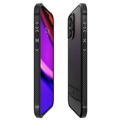 MagSafe Противоударен Калъф за iPhone 15 Pro, Spigen Rugged Armor Case, Черен (5)