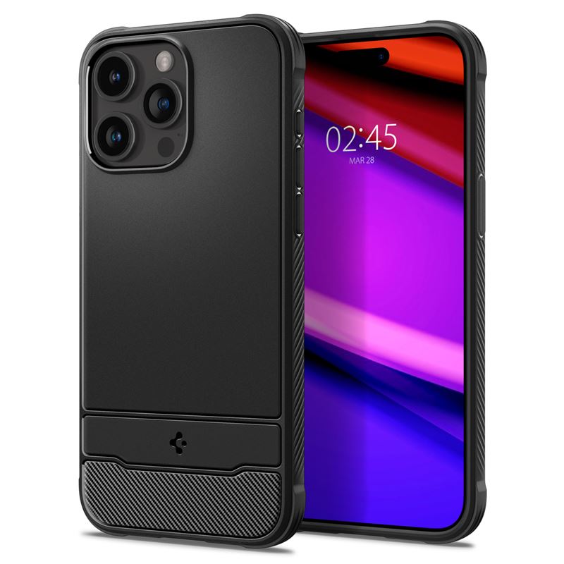 MagSafe Противоударен Калъф за iPhone 15 Pro, Spigen Rugged Armor Case, Черен (3)