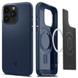 Magsafe Противоударен Калъф за iPhone 15 Pro, Spigen Mag Armor Case, Син
