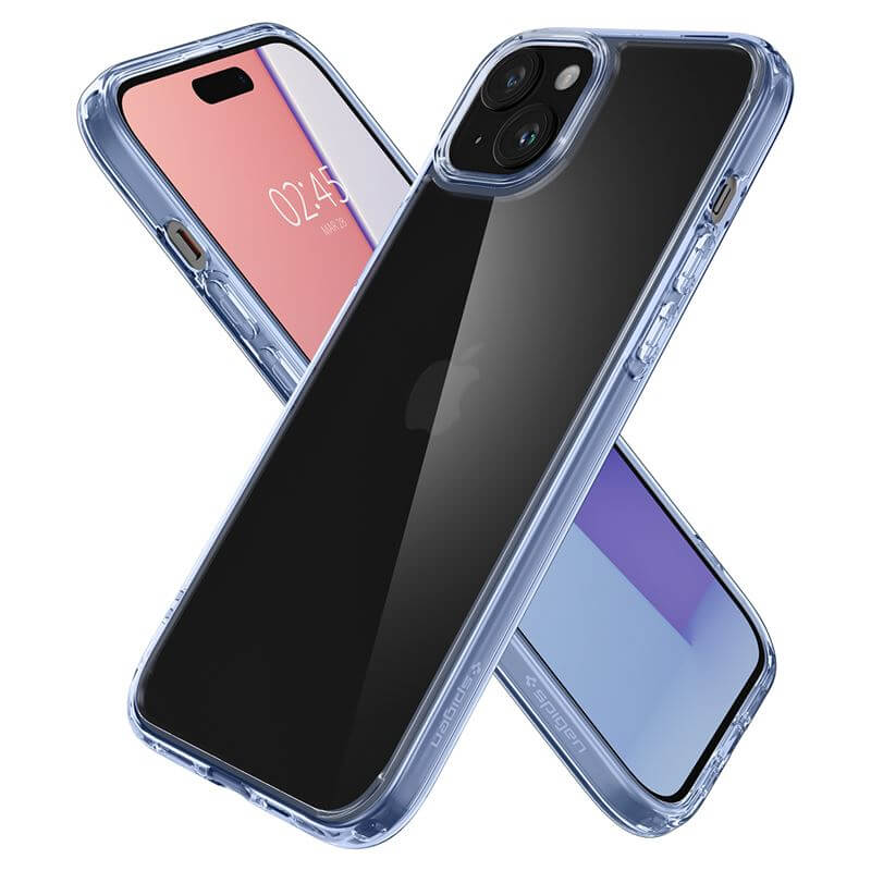 Противоударен Калъф за iPhone 15 Plus, Spigen Ultra Hybrid Case, Син (5)