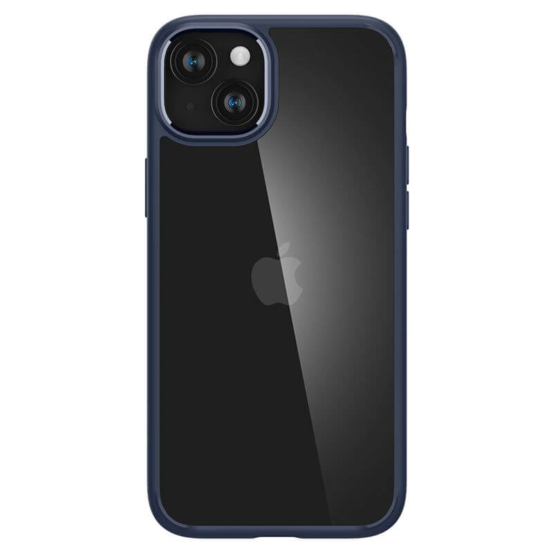 Противоударен Калъф за iPhone 15, Spigen Ultra Hybrid Case, Тъмно Син (2)