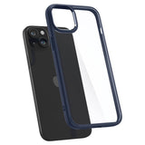 Противоударен Калъф за iPhone 15, Spigen Ultra Hybrid Case, Тъмно Син (4)