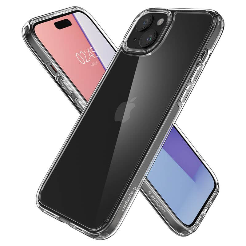 Противоударен Калъф за iPhone 15, Spigen Ultra Hybrid Clear Case, Прозрачен (5)