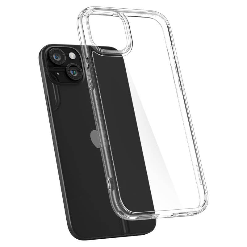 Противоударен Калъф за iPhone 15, Spigen Ultra Hybrid Clear Case, Прозрачен (4)