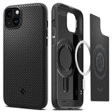 Magsafe Противоударен Калъф за iPhone 15 Plus, Spigen Mag Armor Case, Черен