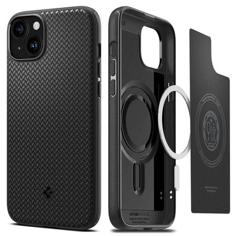 Magsafe Противоударен Калъф за iPhone 15 Plus, Spigen Mag Armor Case, Черен
