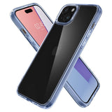 Противоударен Калъф за iPhone 15, Spigen Ultra Hybrid Case, Син (5)