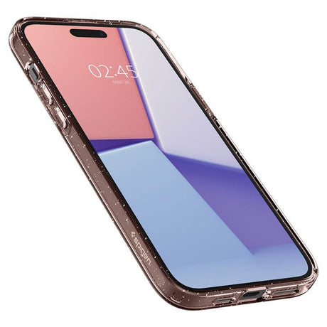 Блестящ Калъф за iPhone 15 Plus, Spigen Liquid Crystal Glitter Quartz Case, Розов (5)