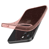 Блестящ Калъф за iPhone 15 Plus, Spigen Liquid Crystal Glitter Quartz Case, Розов (6)