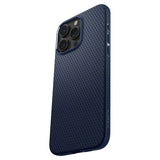 Противоударен Калъф за iPhone 15 Pro Max, Spigen Liquid Air Case, Син (6)