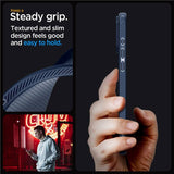 Противоударен Калъф за iPhone 15 Pro Max, Spigen Liquid Air Case, Син (8)