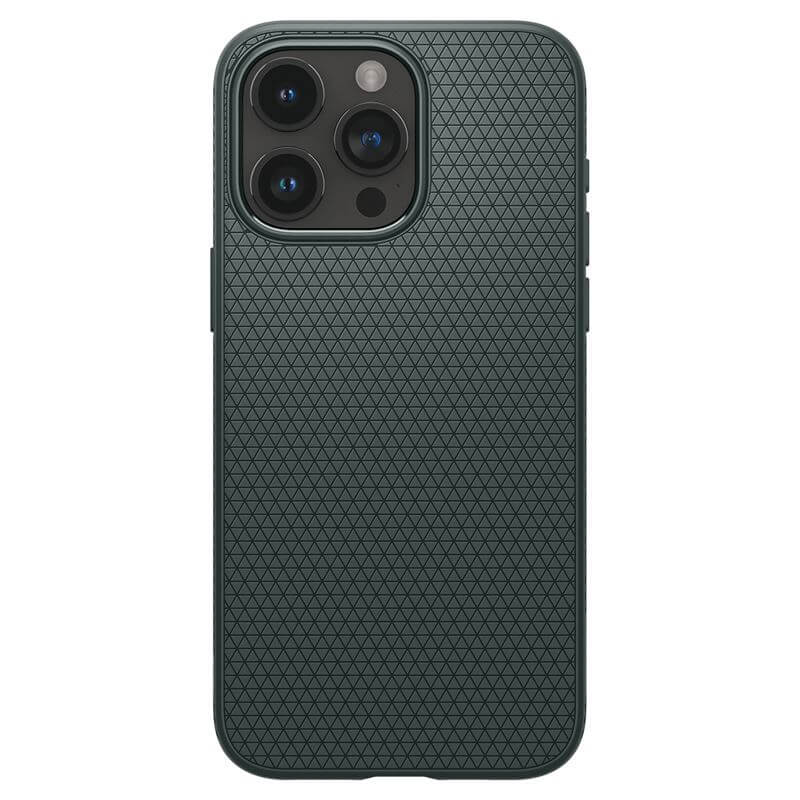 Противоударен Калъф за iPhone 15 Pro Max, Spigen Liquid Air Case, Зелен (2)