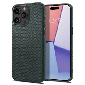 Противоударен Калъф за iPhone 15 Pro Max, Spigen Liquid Air Case, Зелен