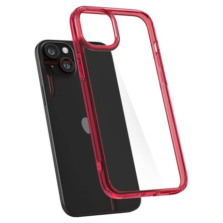 Противоударен Калъф за iPhone 15 Plus, Spigen Ultra Hybrid Case, Червен (4)
