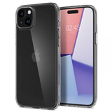 Тънък Противоударен Калъф за iPhone 15, Spigen AirSkin Hybrid Case, Прозрачен (8)