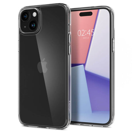 Тънък Противоударен Калъф за iPhone 15, Spigen AirSkin Hybrid Case, Прозрачен (8)