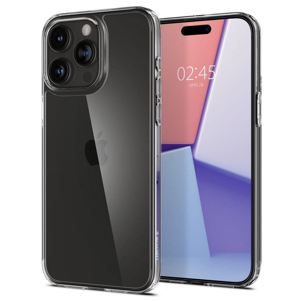 Тънък Противоударен Калъф за iPhone 15 Pro, Spigen AirSkin Hybrid Case, Прозрачен (7)