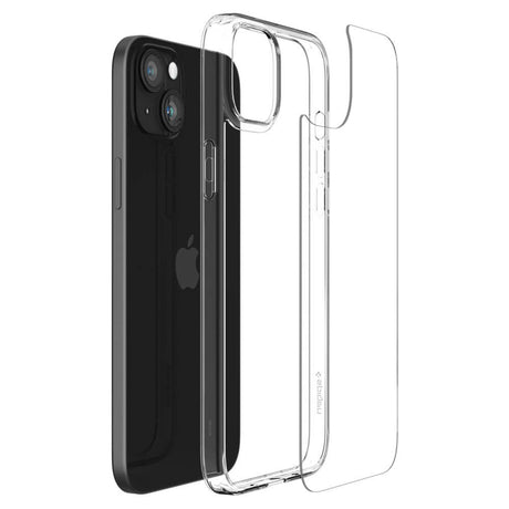 Тънък Противоударен Калъф за iPhone 15, Spigen AirSkin Hybrid Case, Прозрачен (3)