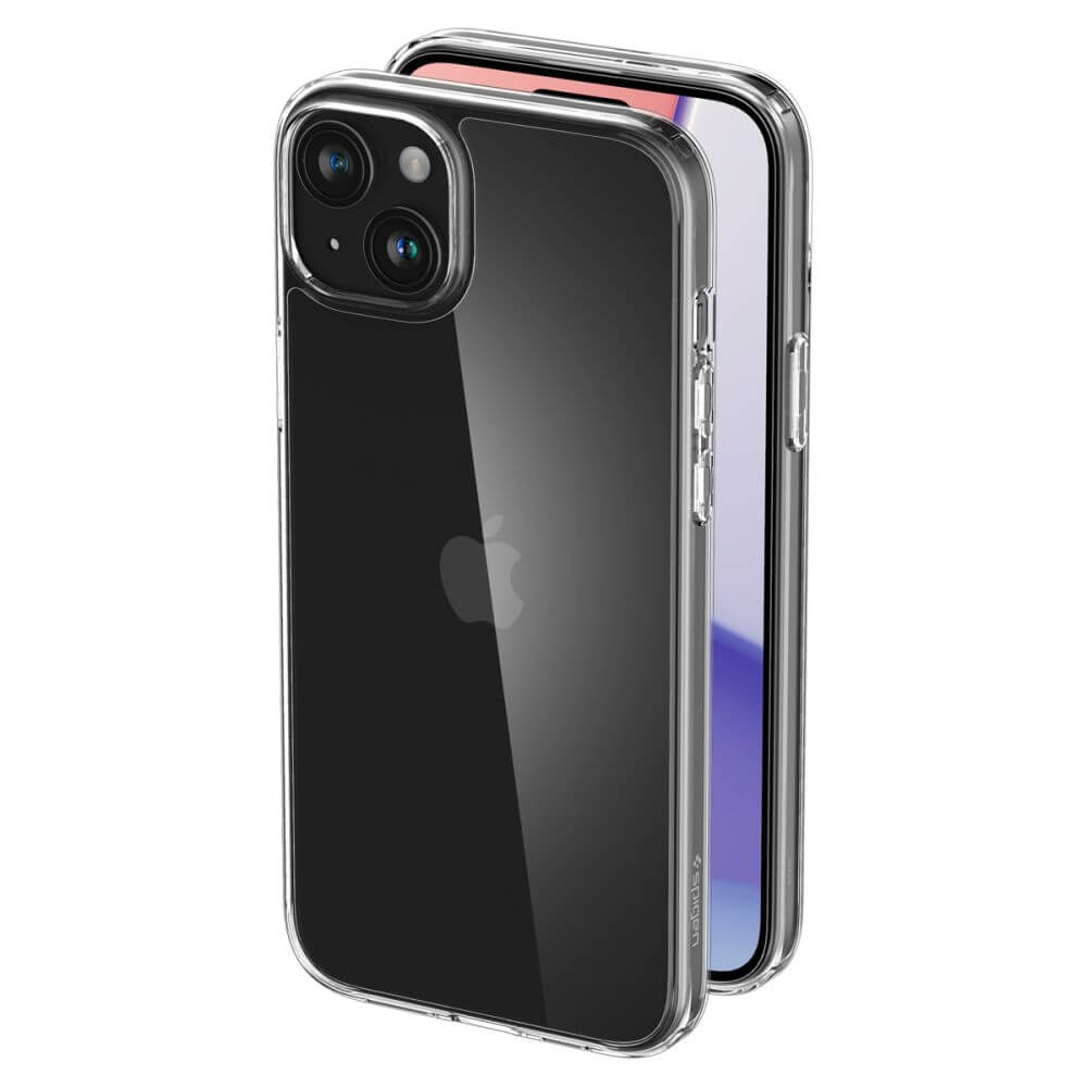 Тънък Противоударен Калъф за iPhone 15, Spigen AirSkin Hybrid Case, Прозрачен (2)