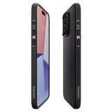 Противоударен Калъф за iPhone 15 Pro, Spigen Liquid Air Case, Черен (6)