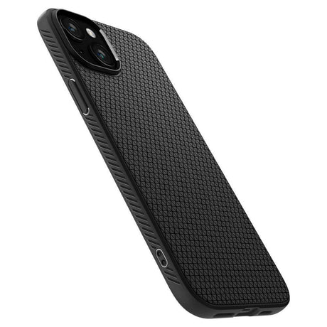 Противоударен Калъф за iPhone 15 Plus, Spigen Liquid Air Case, Черен (4)