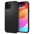 Противоударен Калъф за iPhone 15, Spigen Liquid Air Case, Черен