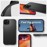 Противоударен Калъф за iPhone 15 Plus, Spigen Liquid Air Case, Черен (6)