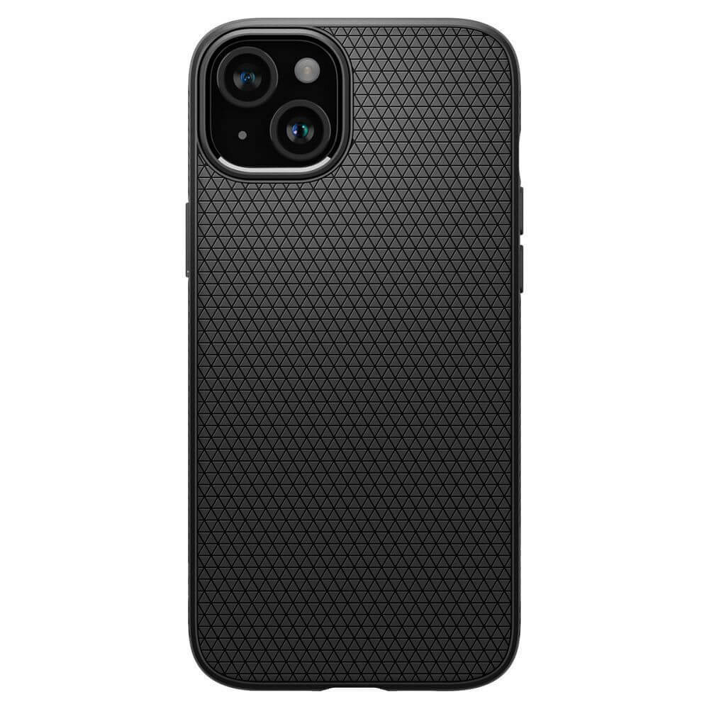 Противоударен Калъф за iPhone 15 Plus, Spigen Liquid Air Case, Черен (2)