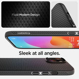Противоударен Калъф за iPhone 15, Spigen Liquid Air Case, Черен (7)