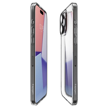 Тънък Противоударен Калъф за iPhone 15 Pro Max, Spigen AirSkin Hybrid Case, Прозрачен (4)