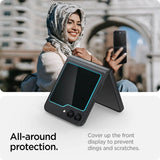 Протектор за Външния Дисплей на Samsung Z Flip 5, Spigen EZ Fit Glass 2бр., Прозрачен (8)
