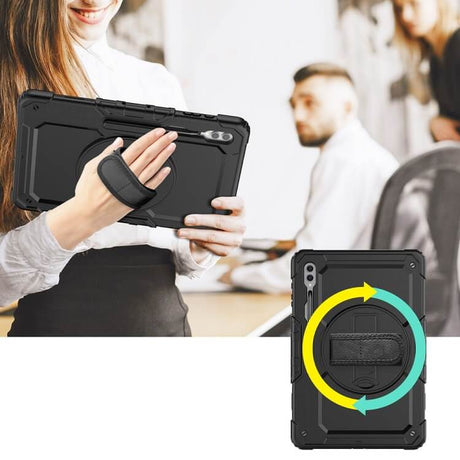 Калъф с Дръжка за Samsung Tab S10/S9/S8 Ultra 14.6", Tech-Protect Solid360 Case, Черен (5)
