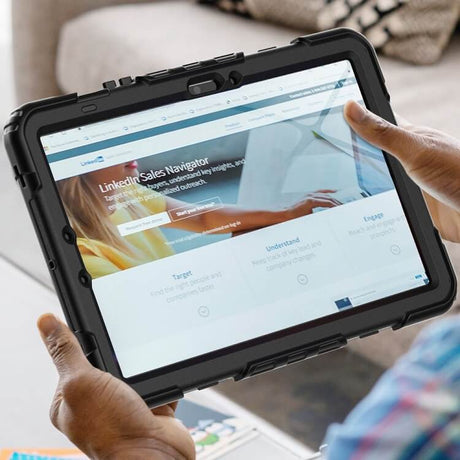 Калъф с Дръжка за Samsung Tab S10 Lite/ S10 FE/ S9, Tech-Protect Solid360 Case, Черен (5)