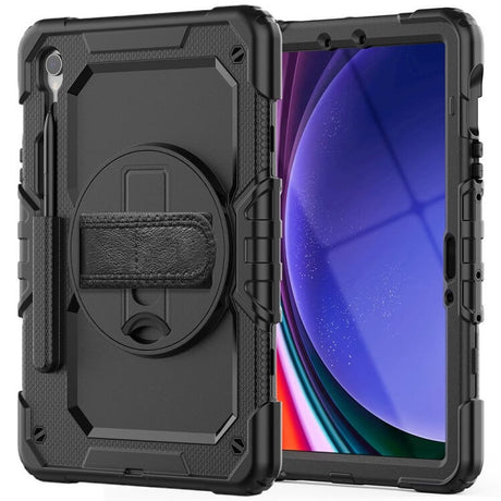 Калъф с Дръжка за Samsung Tab S10 Lite/ S10 FE/ S9, Tech-Protect Solid360 Case, Черен (2)