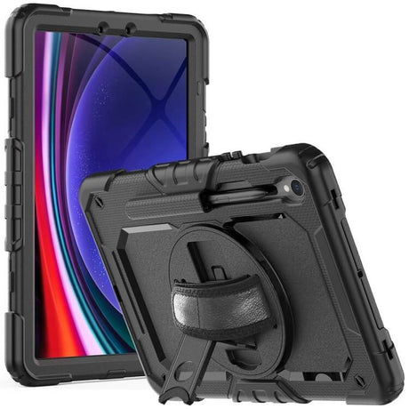 Калъф с Дръжка за Samsung Tab S10 Lite/ S10 FE/ S9, Tech-Protect Solid360 Case, Черен